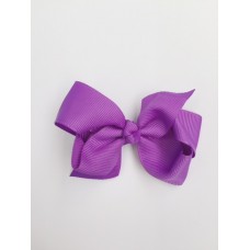 "Audrey" bow clip - Grape